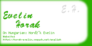 evelin horak business card